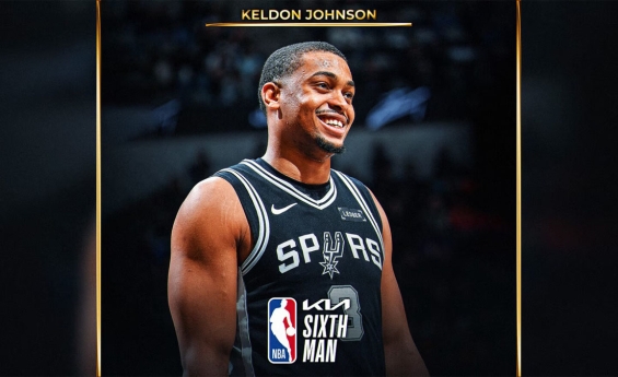SPURS’ KELDON JOHNSON WINS 2025-2026 NBA  SIXTH MAN OF THE YEAR AWARD