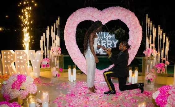 NOAH LYLES ANNOUNCES ENGAGEMENT TO FELLOW OLYMPIAN, JUNELLE BROMFIELD