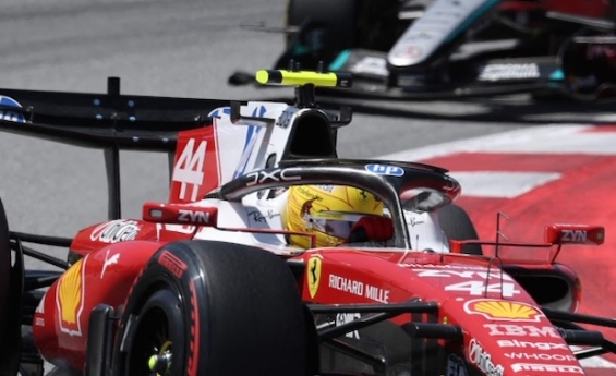 HAMILTON CLAIMS FIRST FERRARI GRAND PRIX VICTORY IN DRAMATIC BARCELONA CATALUNYA RACE