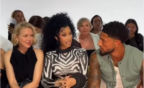 CARDI B AND NIGERIAN GOALKEEPER, MADUKA OKOYE, SEEN GETTING COZY AT PARIS FASHION WEEK