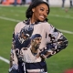 SIMON BILES ROCKS PHOTO-COVERED OUTFIT HONORING HUSBAND JONATHAN OWEN'S AT BEARS GAME