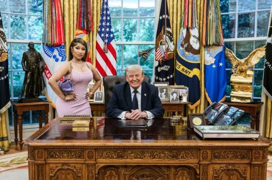 PRESIDENT TRUMP CALLS NICKI MINAJ “SO HOT” DURING WHITE HOUSE LUNCHEON