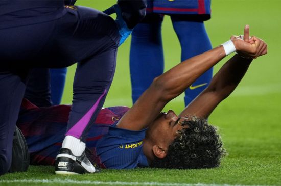 LAMINE YAMAL INJURED WHILE SCORING A DECISIVE PENALTY FOR FC BARCELONE